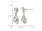 FJC Finejewelers 14k White Gold Bright Cut Post Dangle Earrings
