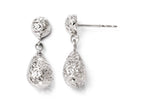 FJC Finejewelers 14k White Gold Bright Cut Post Dangle Earrings