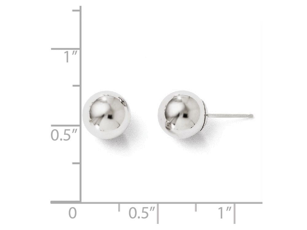FJC Finejewelers 14k White Gold Polished 8mm Ball Post Earrings