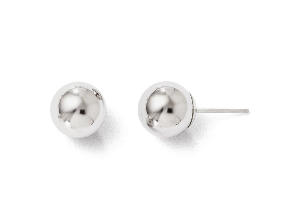 FJC Finejewelers 14k White Gold Polished 8mm Ball Post Earrings