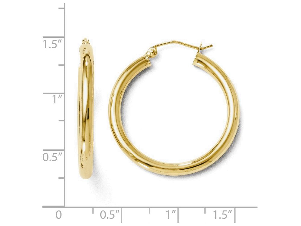 FJC Finejewelers 14k Yellow Gold Polished 3mm Hoop Earrings