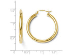 FJC Finejewelers 14k Yellow Gold Polished 3mm Hoop Earrings