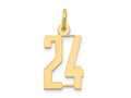 FJC Finejewelers 14k Yellow Gold Small Polished Elongated 24 Charm