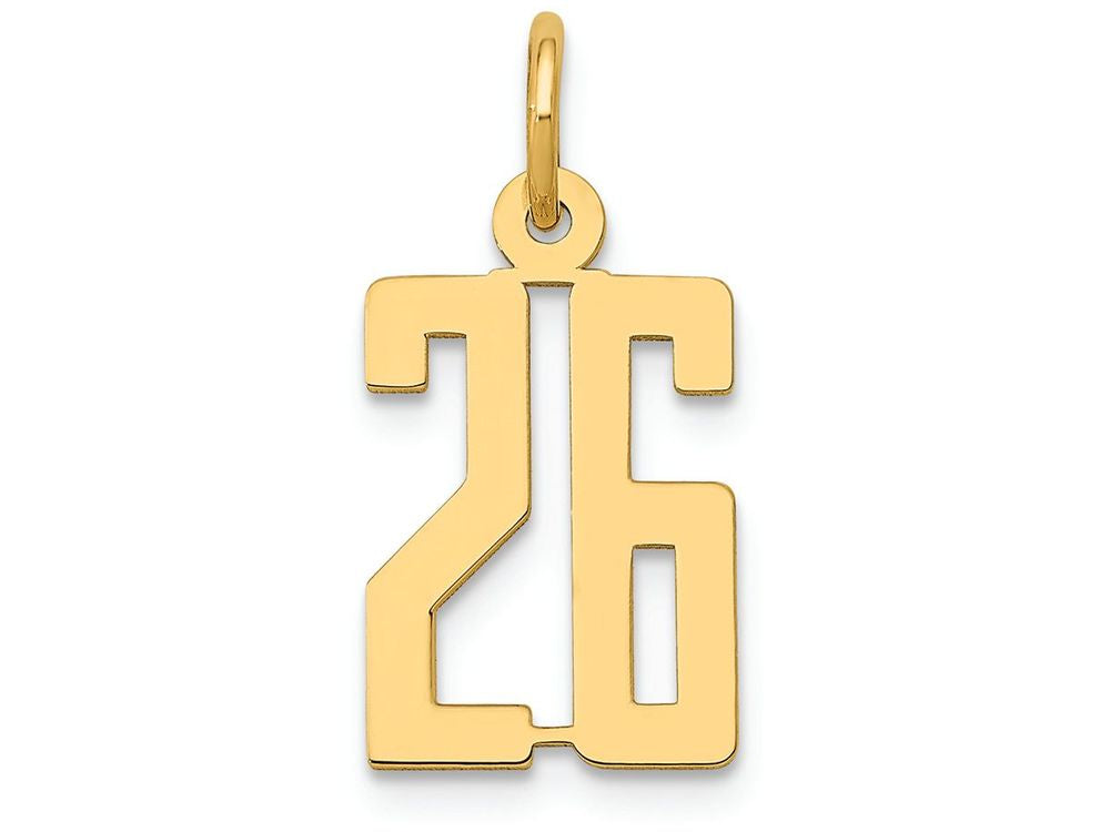 FJC Finejewelers 14k Yellow Gold Small Polished Elongated 26 Charm