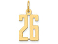 FJC Finejewelers 14k Yellow Gold Small Polished Elongated 26 Charm