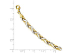 FJC Finejewelers 14k Yellow Gold W/ Rhodium Bright Cut Bracelet