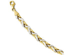 FJC Finejewelers 14k Yellow Gold W/ Rhodium Bright Cut Bracelet