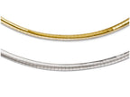 FJC Finejewelers 14k Yellow Gold Two Toned Supreme Reversible Omega Necklace