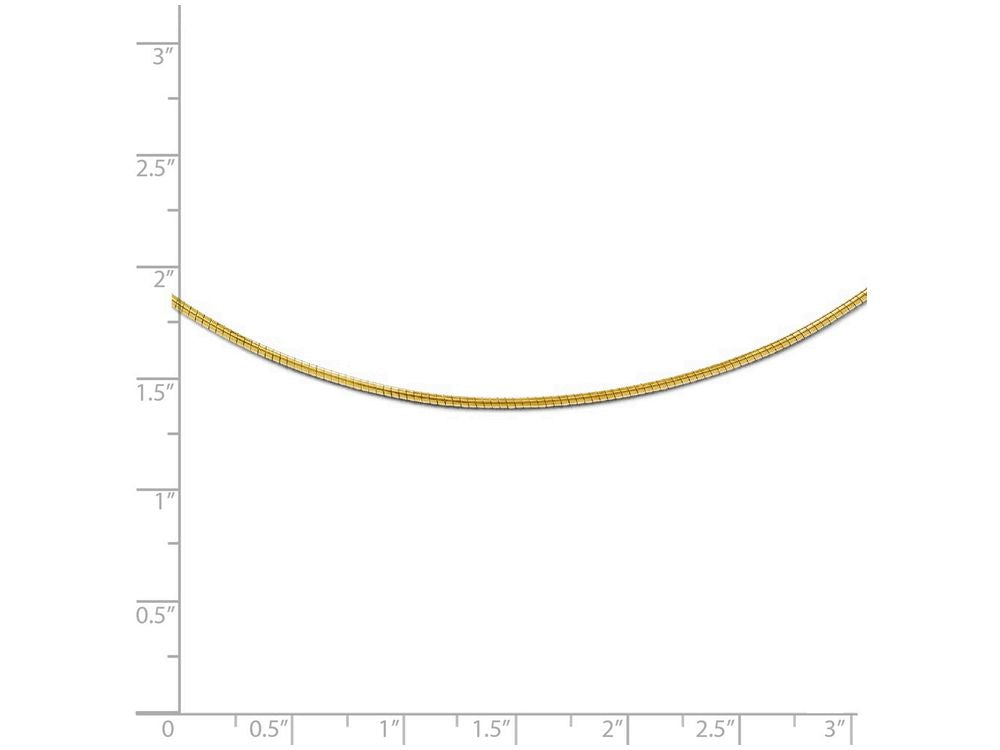 FJC Finejewelers 14k Yellow Gold 1.2mm Omega/detachable Clasp Necklace