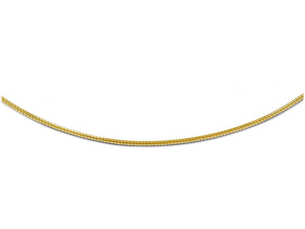FJC Finejewelers 14k Yellow Gold 1.2mm Omega/detachable Clasp Necklace