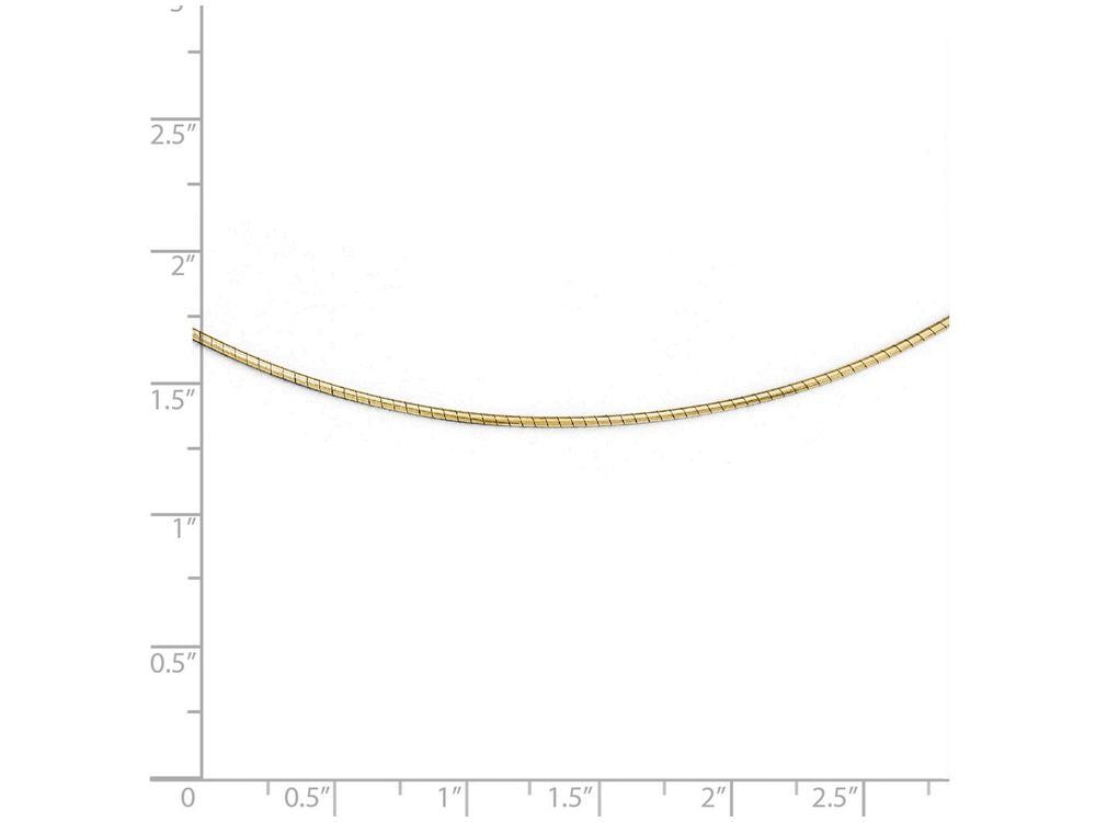 FJC Finejewelers 14k Yellow Gold 1mm Round Omega/detachable Clasp Necklace