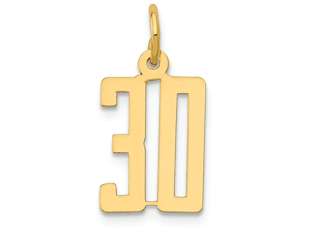 FJC Finejewelers 14k Yellow Gold Small Polished Elongated 30 Charm