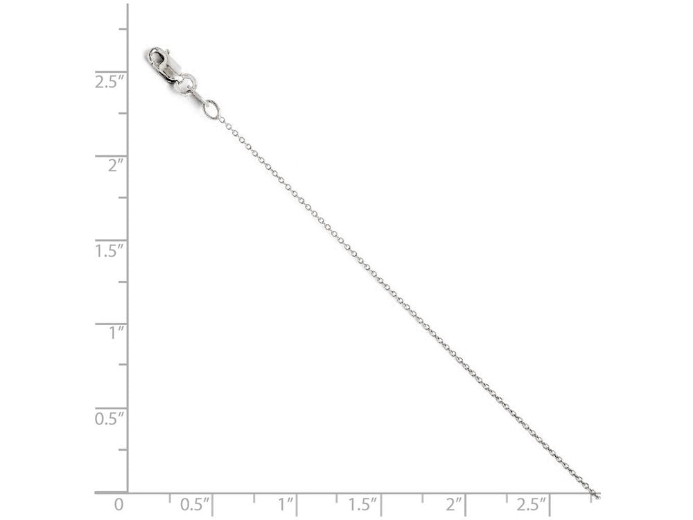 FJC Finejewelers 14k White Gold Round Cable Chain Necklace