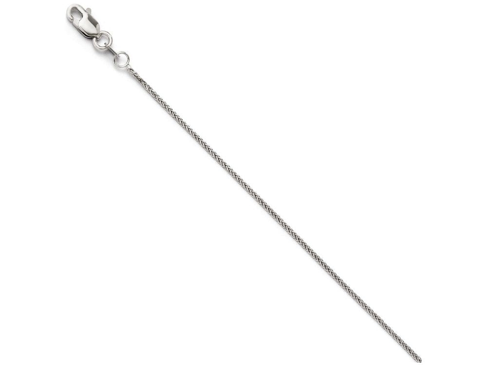 FJC Finejewelers 14k White Gold Bright Cut Quadra Wheat Chain Necklace