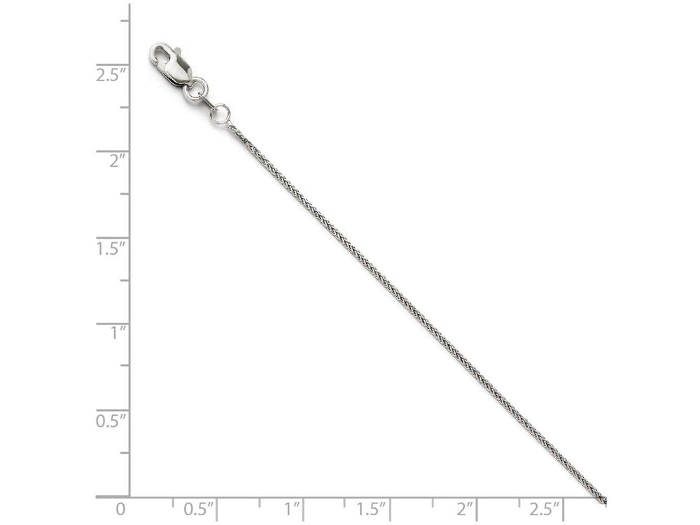 FJC Finejewelers 14k White Gold Bright Cut Quadra Wheat Chain Bracelet