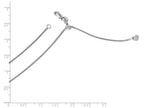 FJC Finejewelers 14k White Gold Adjustable Wheat Chain Necklace