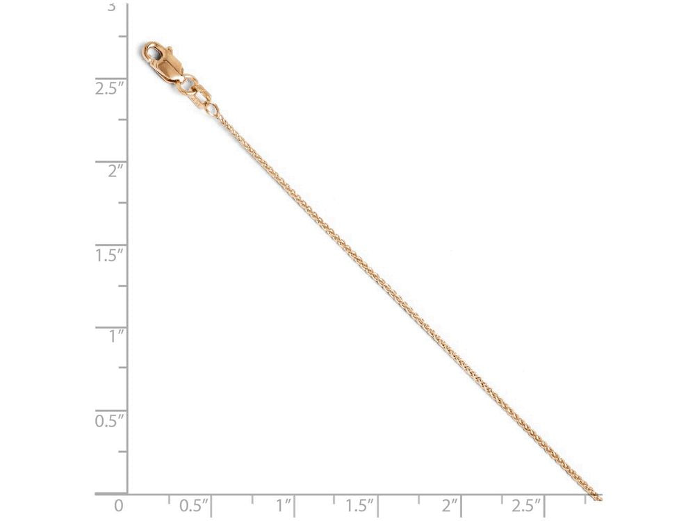FJC Finejewelers 14k Rose Gold 1mm Wheat Chain Bracelet