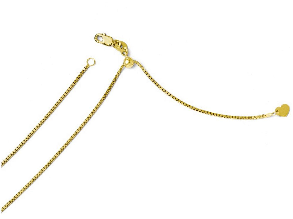 FJC Finejewelers 14k Yellow Gold Adjustable Box Chain Necklace