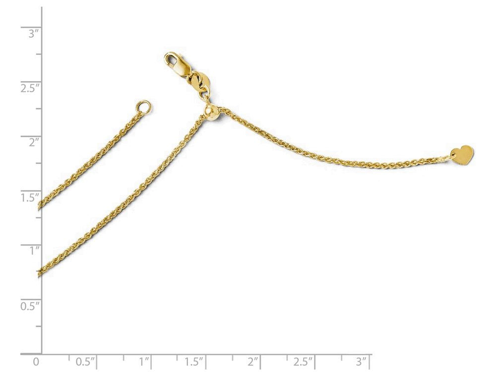 FJC Finejewelers 14k Yellow Gold Adjustable Wheat Chain Necklace