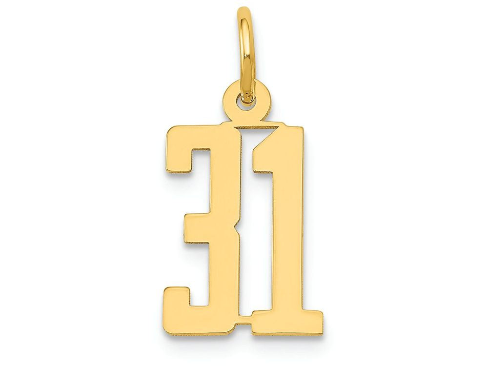 FJC Finejewelers 14k Yellow Gold Small Polished Elongated 31 Charm