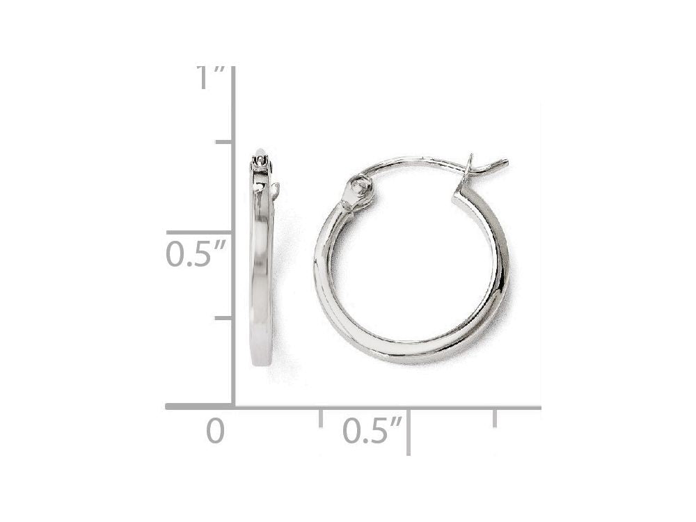 FJC Finejewelers 14k White Gold Polished Hoop Earrings