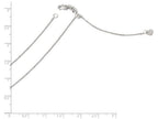 FJC Finejewelers 14k White Gold Adjustable Flat Cable Chain Necklace