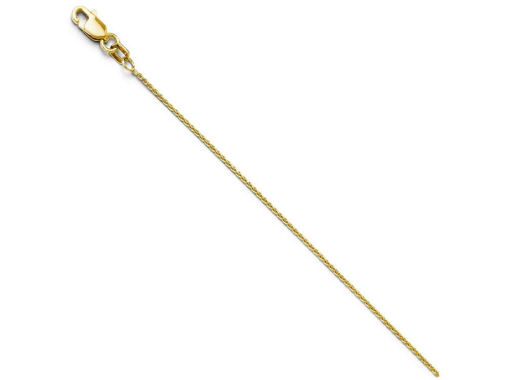 FJC Finejewelers 14k Yellow Gold 1mm Round Bright Cut Wheat Chain Necklace