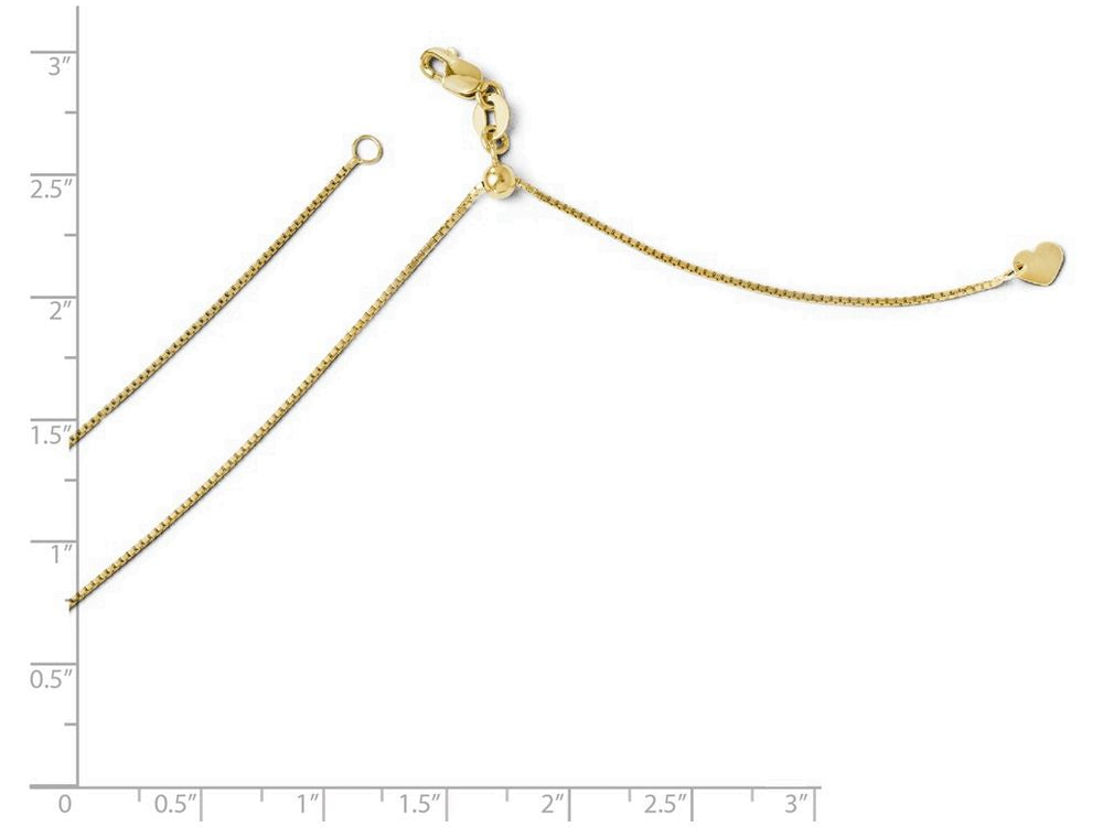 FJC Finejewelers 14k Yellow Gold Adjustable Box Chain Necklace