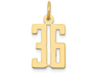 FJC Finejewelers 14k Yellow Gold Small Polished Elongated 36 Charm