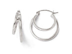 FJC Finejewelers 14k White Gold Polished Hinged Hoop Earrings