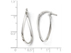 FJC Finejewelers 14k White Gold Polished Oval Hoop Earrings