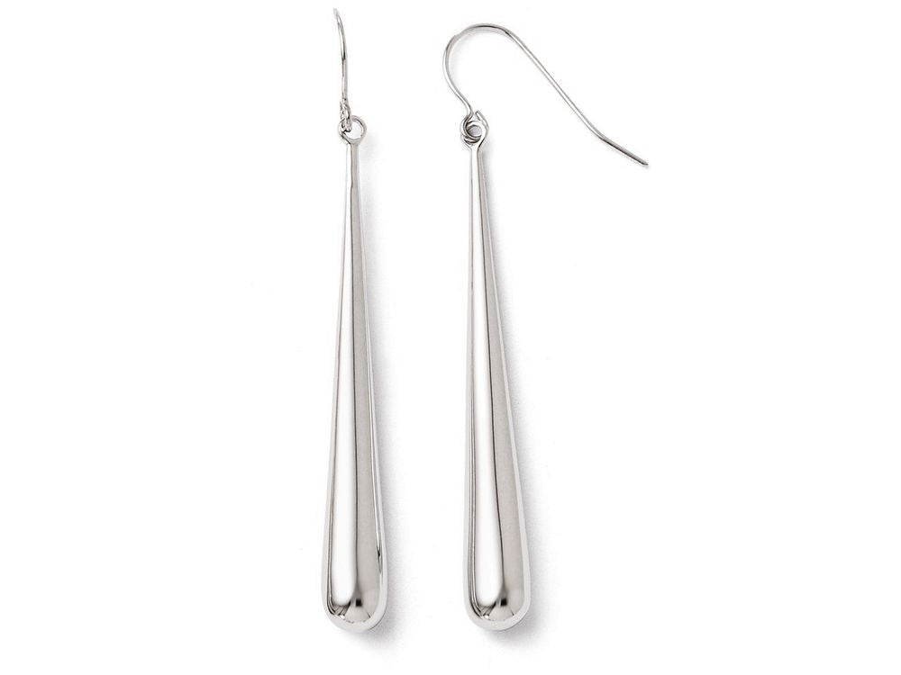FJC Finejewelers 14k White Gold Polished Shepherd Hook Earrings