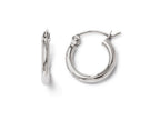 FJC Finejewelers 14k White Gold Polished Hoop Earrings