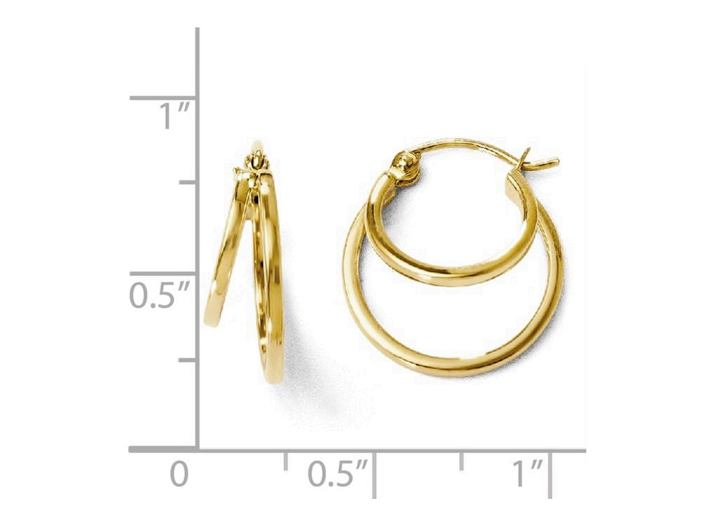 FJC Finejewelers 14k Yellow Gold Polished Hinged Hoop Earrings