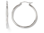 FJC Finejewelers 14k White Gold Hoop Earrings