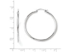 FJC Finejewelers 14k White Gold Polished Hinged Hoop Earrings