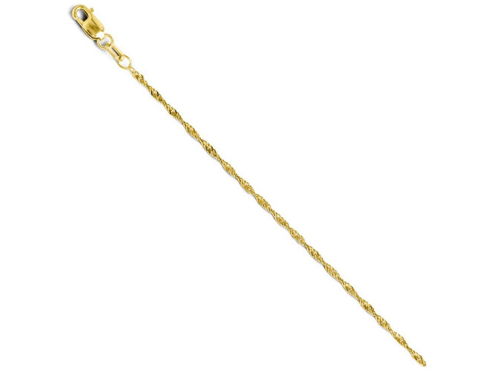 FJC Finejewelers 14k Yellow Gold Singapore W/lock 9 Inch Bracelet