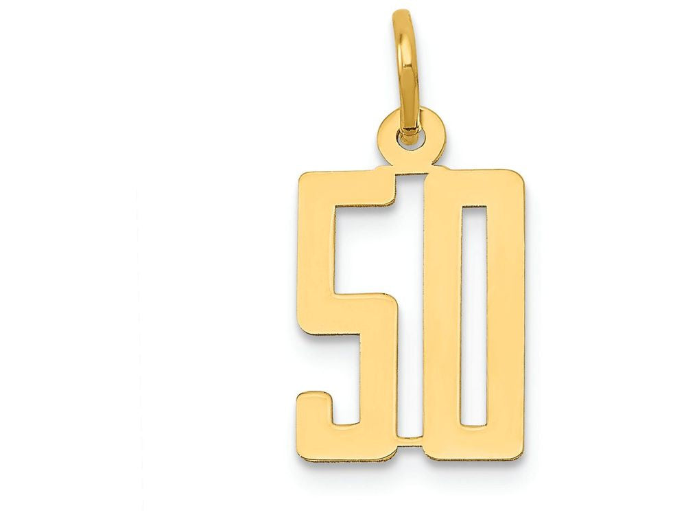 FJC Finejewelers 14k Yellow Gold Small Polished Elongated 50 Charm