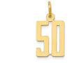 FJC Finejewelers 14k Yellow Gold Small Polished Elongated 50 Charm