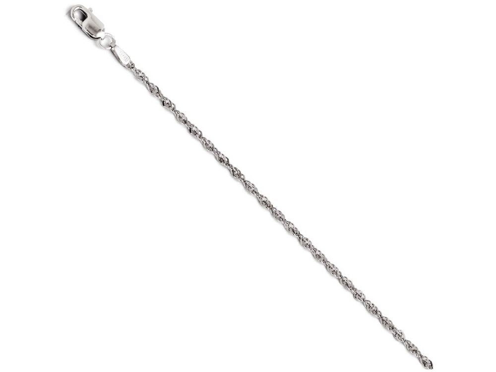 FJC Finejewelers 14k White Gold Singapore W/ Lock 10 Inch Ankle Bracelet