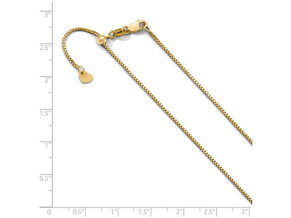 FJC Finejewelers 10k Yellow Gold Adjustable Box Chain Necklace