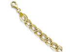 FJC Finejewelers 10k Yellow Gold Triple Link Flat Curb Bracelet