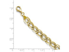 FJC Finejewelers 10k Yellow Gold Triple Link Flat Curb Bracelet