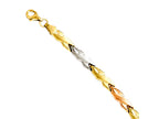FJC Finejewelers 10k W/ Rose and White Rhodium Bracelet