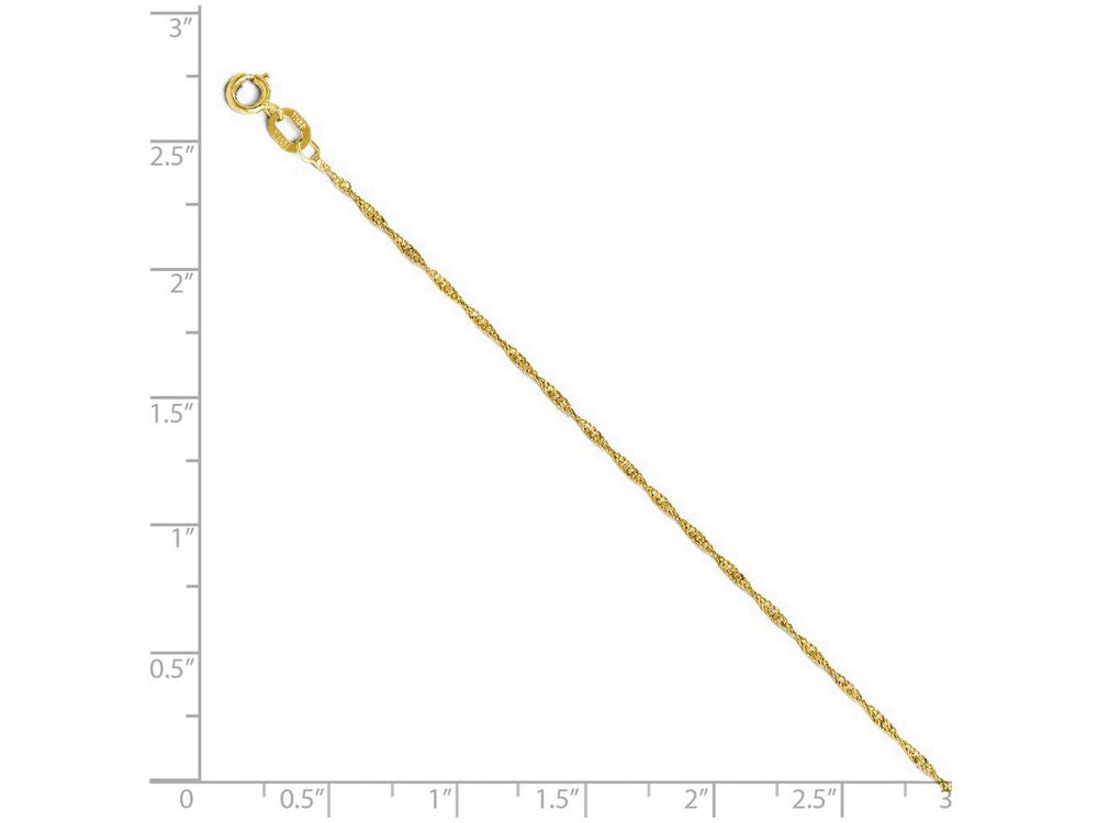 FJC Finejewelers 14k Yellow Gold Light Singapore Chain Necklace
