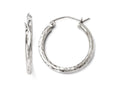FJC Finejewelers 14k White Gold Hinged Hoop Earrings