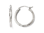 FJC Finejewelers 14k White Gold Hinged Hoop Earrings