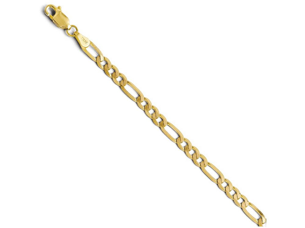 FJC Finejewelers 14k Yellow Gold 4.0mm Flat Figaro Bracelet