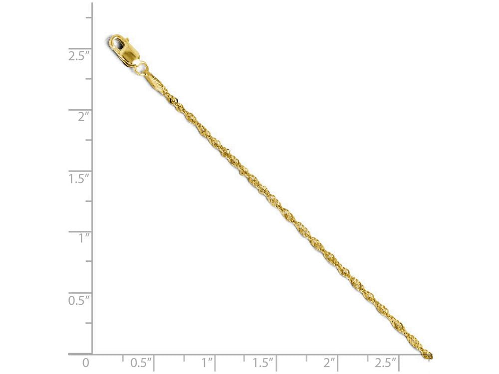 FJC Finejewelers 14k Yellow Gold Singapore 9 Inch Bracelet