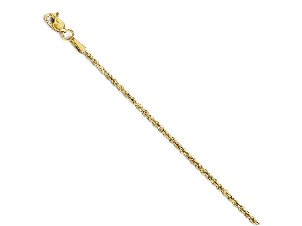 FJC Finejewelers 14k Yellow Gold 1.5mm Bright Cut Rope Chain Necklace